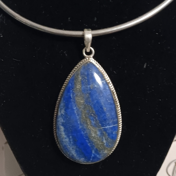 Jewelry - BLUE LAPIS PENDANT 925 STERLING SILVER